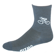 Load image into Gallery viewer, GIZMO Wooly-G Socks - Bicycle 5" - Navy - Small Only