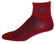 Load image into Gallery viewer, GIZMO Wooly-G Socks - Bicycle - Red - Small, Medium & Large
