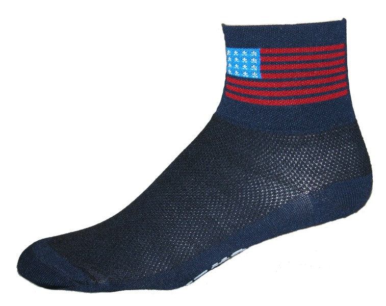 Gizmo Socks - American Flag - Navy - Closeout - Small only