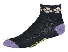 Load image into Gallery viewer, GIZMO Socks - Flowers - Black
