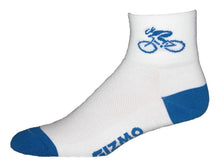 Load image into Gallery viewer, GIZMO Socks - Bicycle - White/Blue
