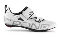 Load image into Gallery viewer, CRONO CT1 Carbon Triathlon Cycling Shoes - White
