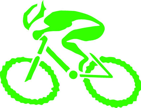 Gizmo G-Man Bicycle Die Cut Sticker - Green