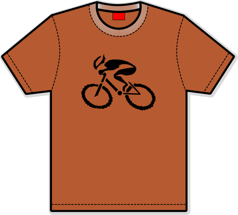 G-Man Apparel Bicycle T-Shirt - Burnt Orange