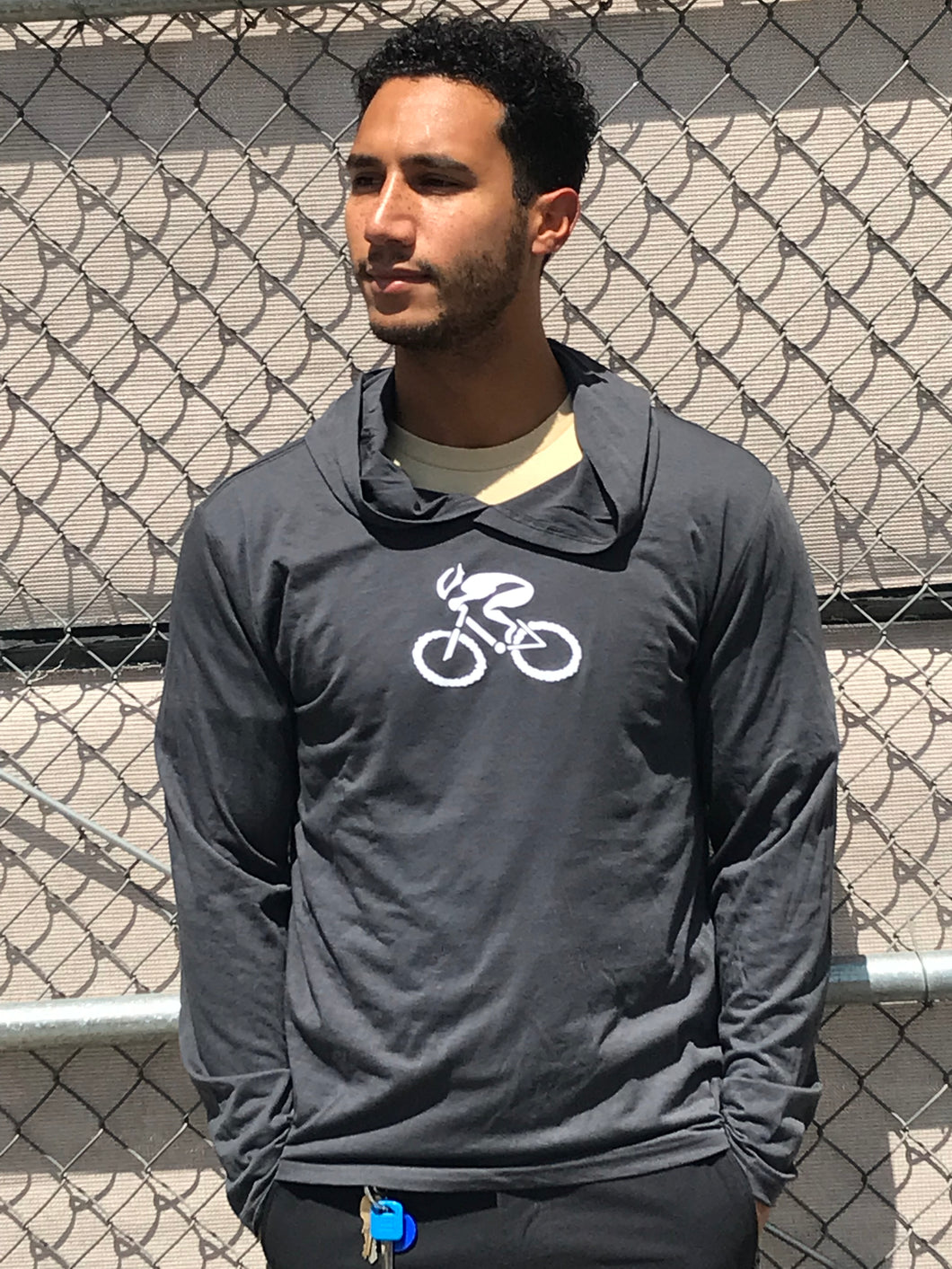 G-Man Apparel Bicycle Lightweight Hoodie - Charcoal
