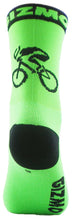Load image into Gallery viewer, GIZMO Socks - G-Man Bicycle 6&quot; - Neon Green
