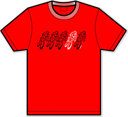 Roadie Bicycle T-Shirt by GIZMO - Red