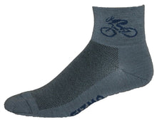 Load image into Gallery viewer, GIZMO Wooly-G Socks - Bicycle - Granite
