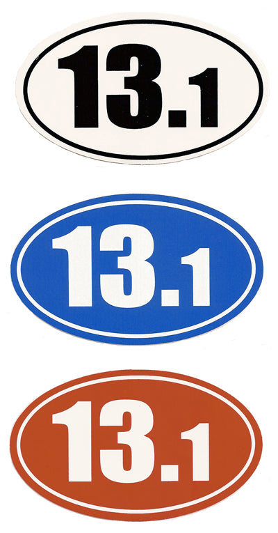 13.1 Half Marathon Stickers